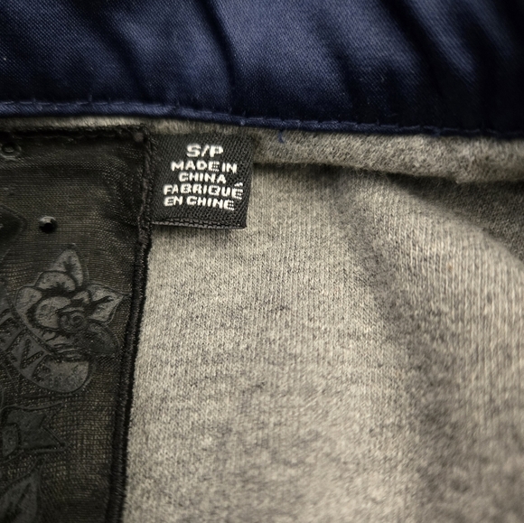 TWELVE BY TWELVE Navy Ruffled Hem Double-Breasted Jacket. Size Small - Picture 11 of 14